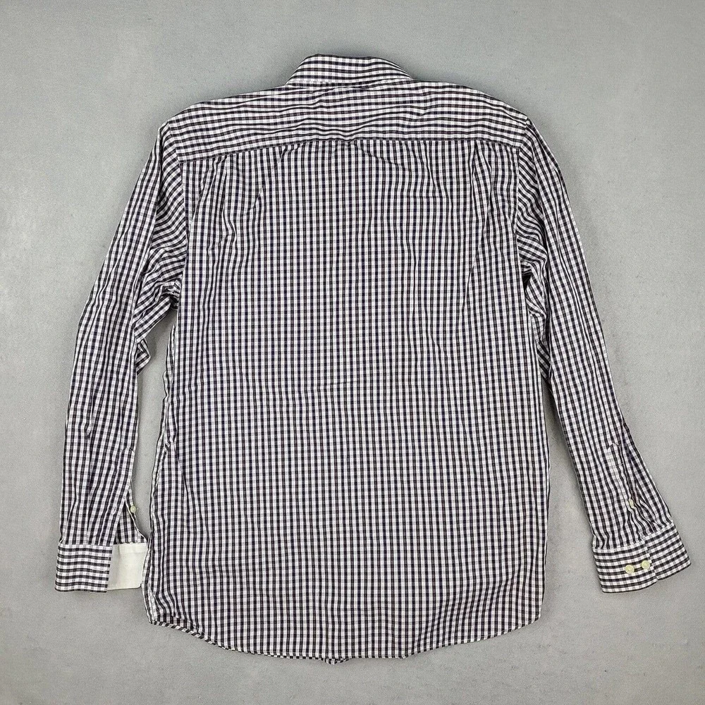Banana Republic Shirt‎ Men's XL 17-17 1/2 Multicolor Plaid Woven in Italy Fitted
